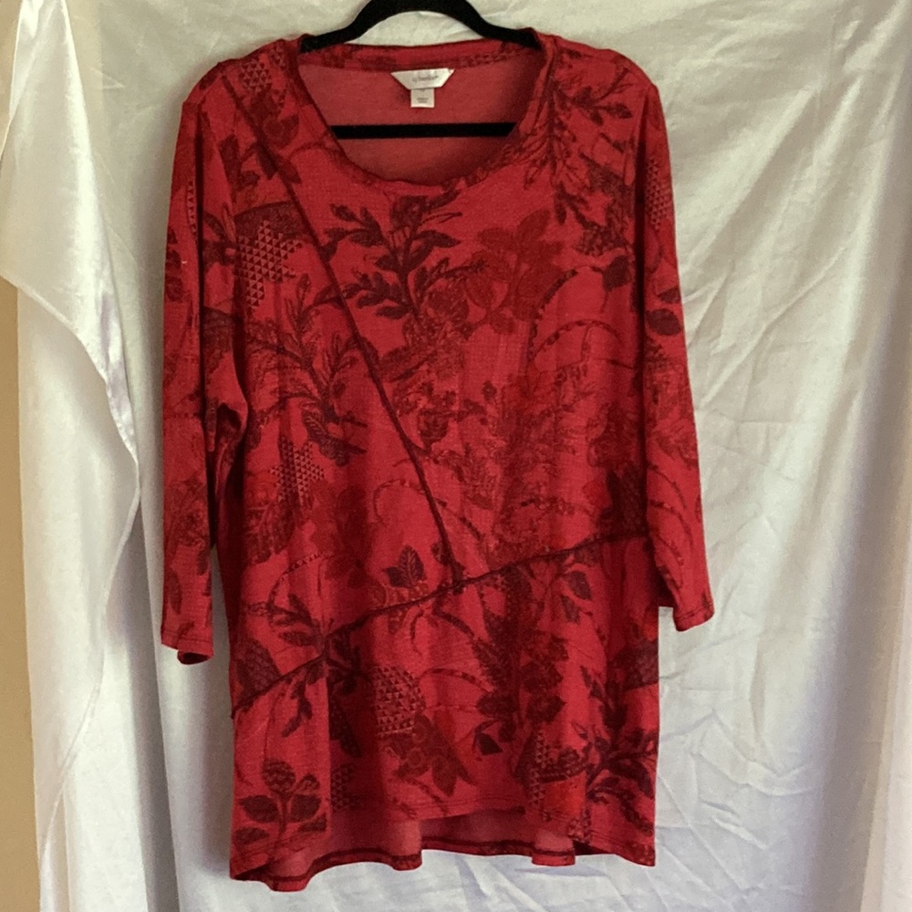 Reddish Orange Top by CJ Banks sz 1X